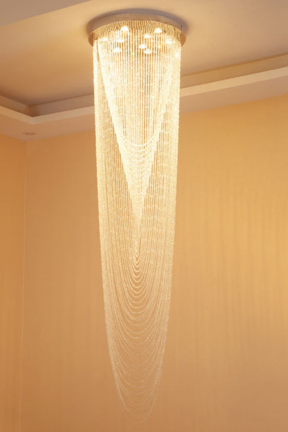 Waterfall Beaded Curtain Crystal Chandelier - morylighting