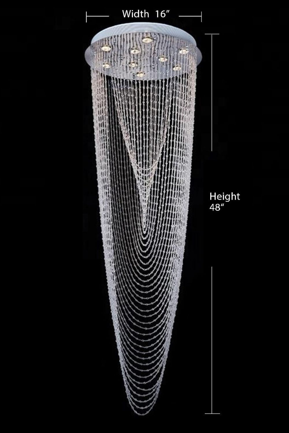 Waterfall Beaded Curtain Crystal Chandelier - morylighting