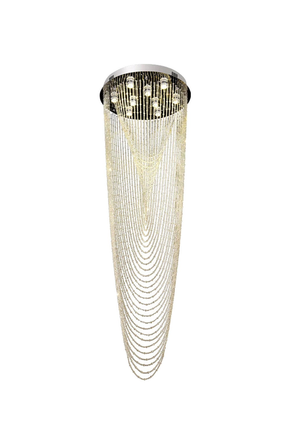Waterfall Beaded Curtain Crystal Chandelier - morylighting