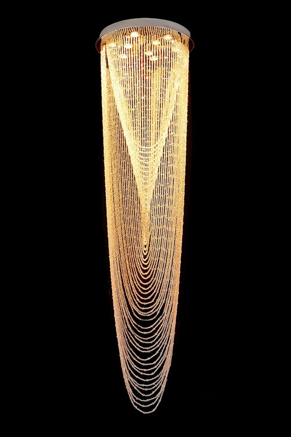 Waterfall Beaded Curtain Crystal Chandelier - morylighting