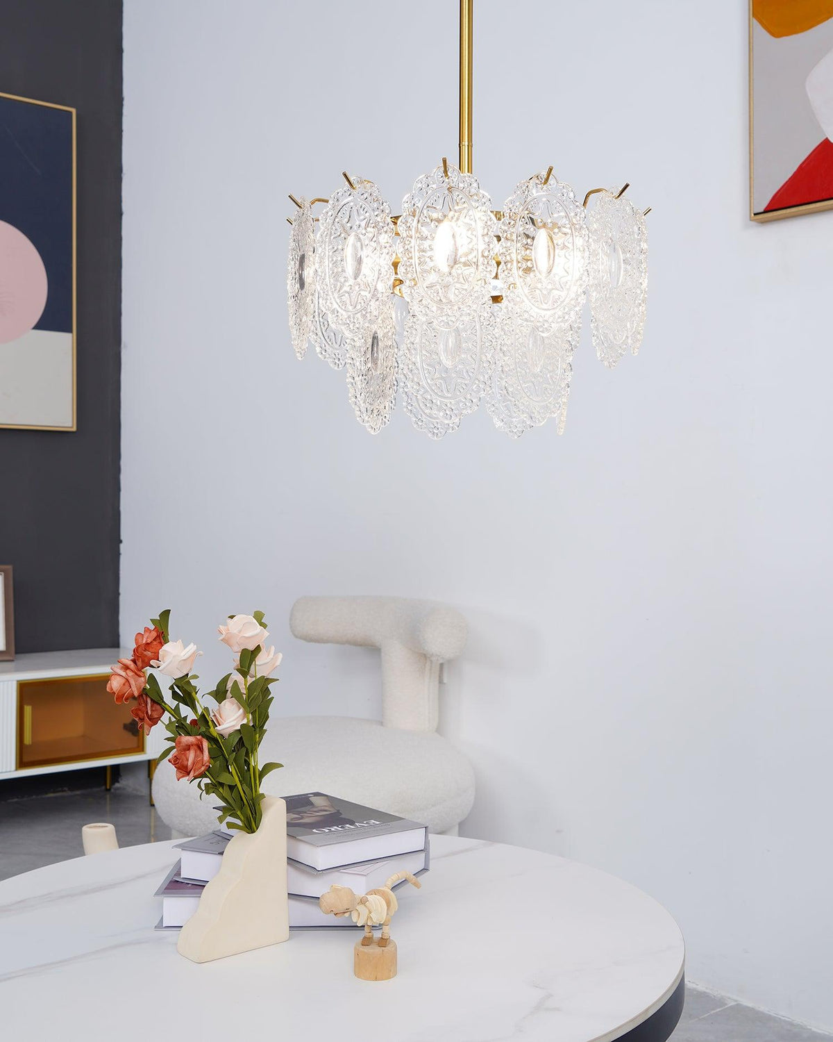Wave Glass Chandelier - morylighting