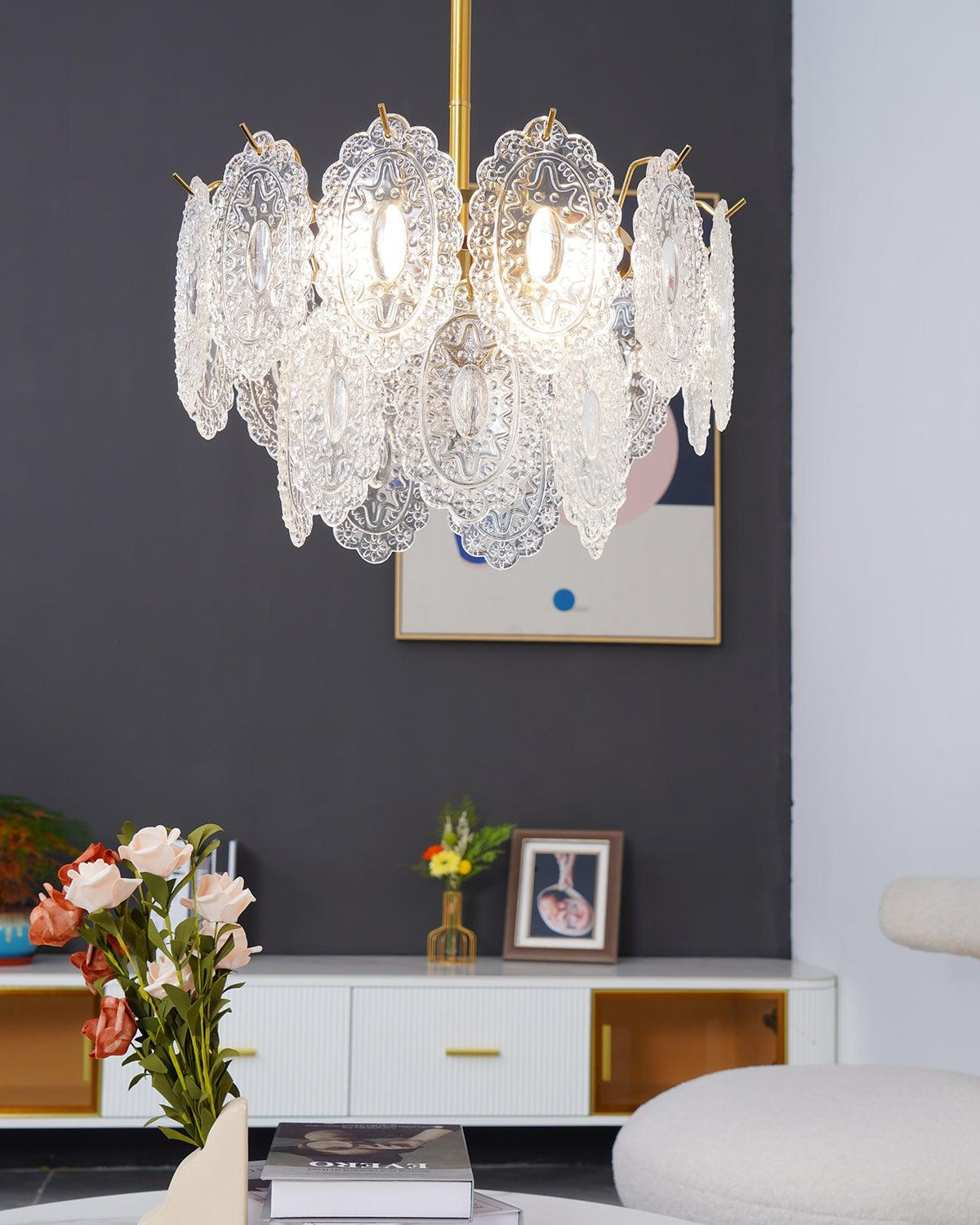 Wave Glass Chandelier - morylighting