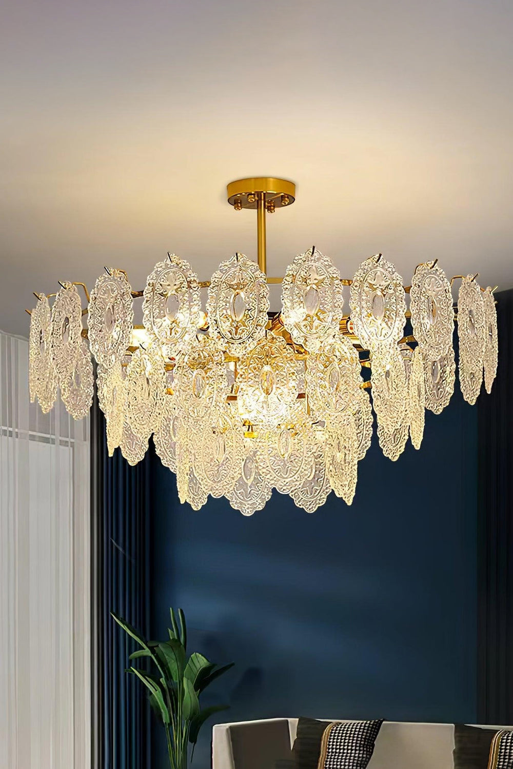 Wave Glass Chandelier - morylighting