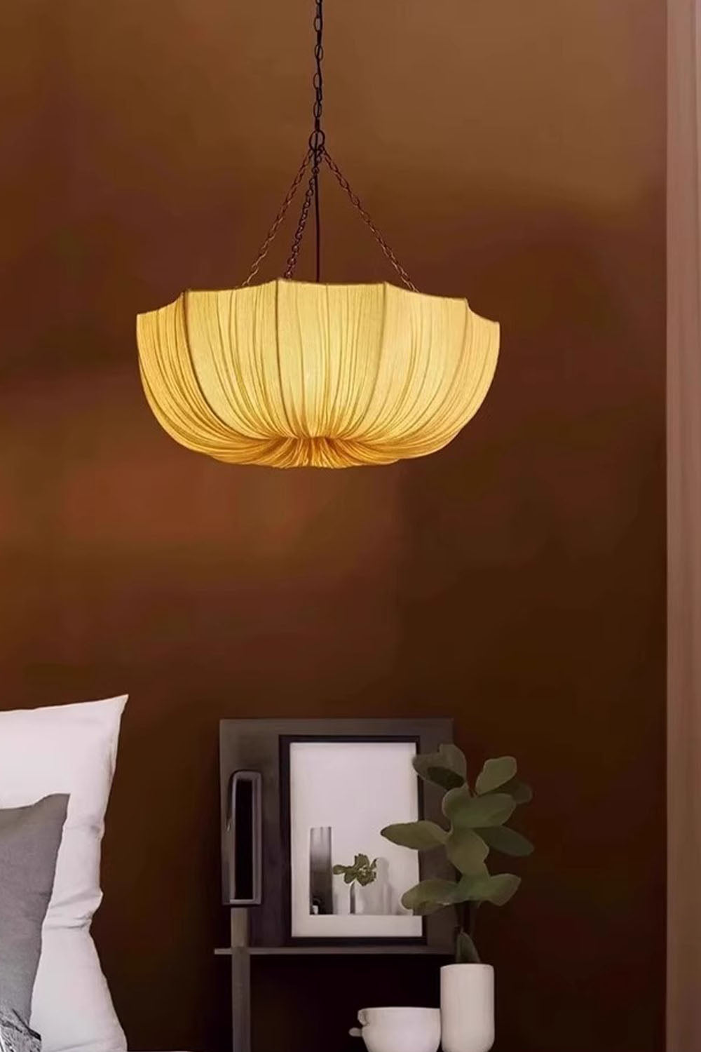 Wave Pleated Fabric Chandelier - view 6 | morylighting