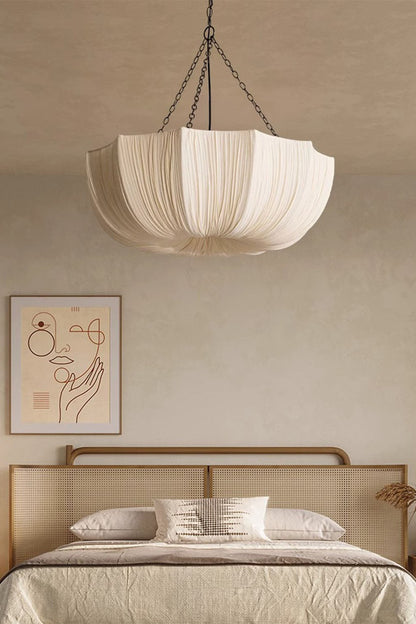 Wave Pleated Fabric Chandelier - view 7 | morylighting