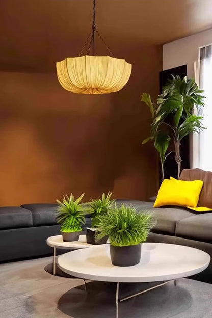 Wave Pleated Fabric Chandelier - view 3 | morylighting
