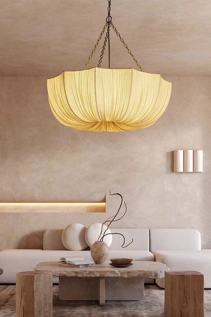 Wave Pleated Fabric Chandelier - view 4 | morylighting