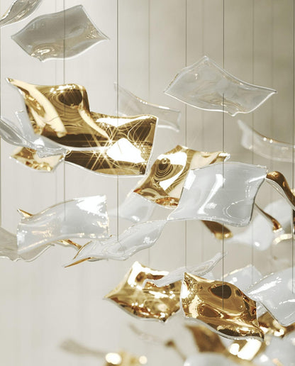Galaxy Whispering Kerchiefs Meteor Shower Crystal Spiral Chandelier