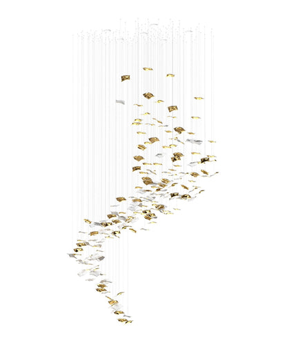 Galaxy Whispering Kerchiefs Meteor Shower Crystal Spiral Chandelier
