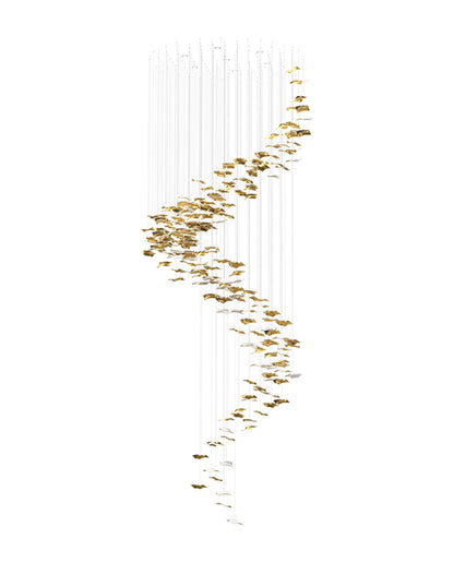 Galaxy Whispering Kerchiefs Meteor Shower Crystal Spiral Chandelier