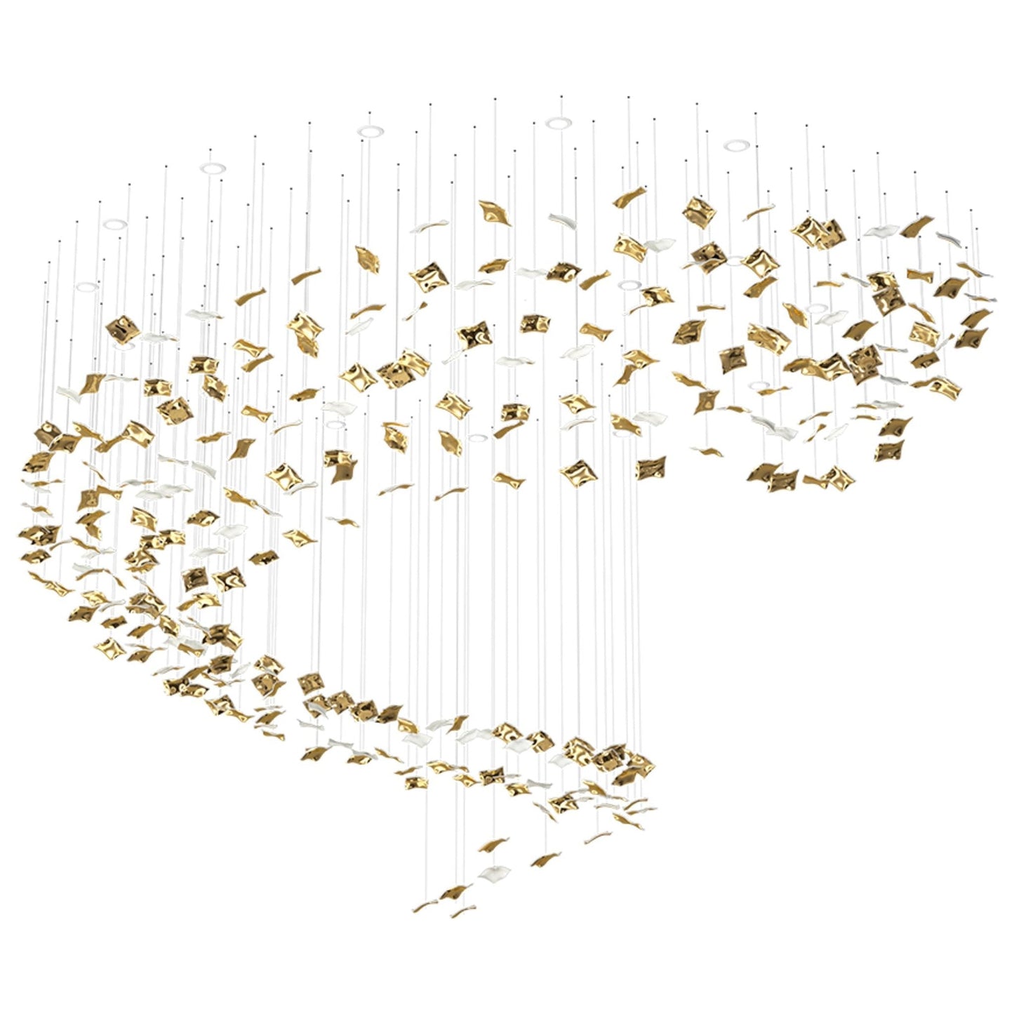 Galaxy Whispering Kerchiefs Meteor Shower Crystal Spiral Chandelier
