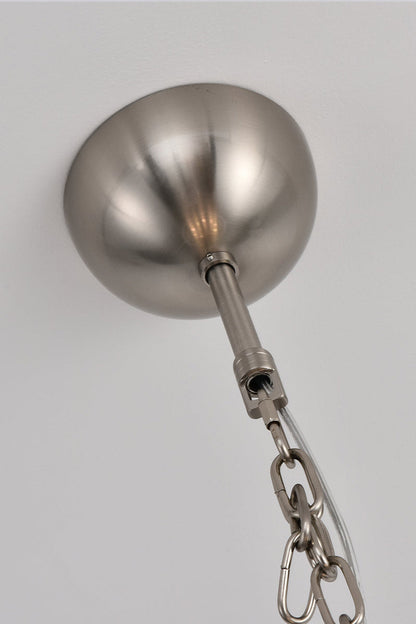 White Art Disc Glass Chandelier - view 17 | morylighting