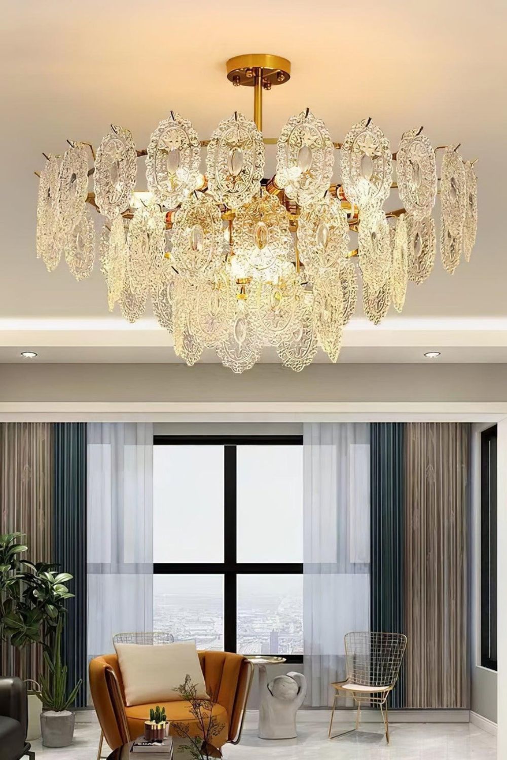 Wave Glass Chandelier - morylighting