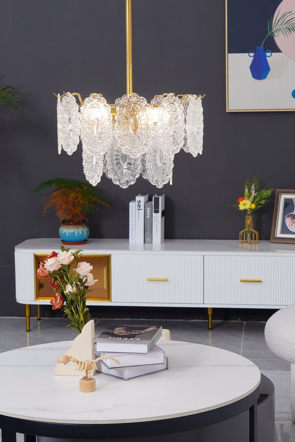 Wave Glass Chandelier - morylighting