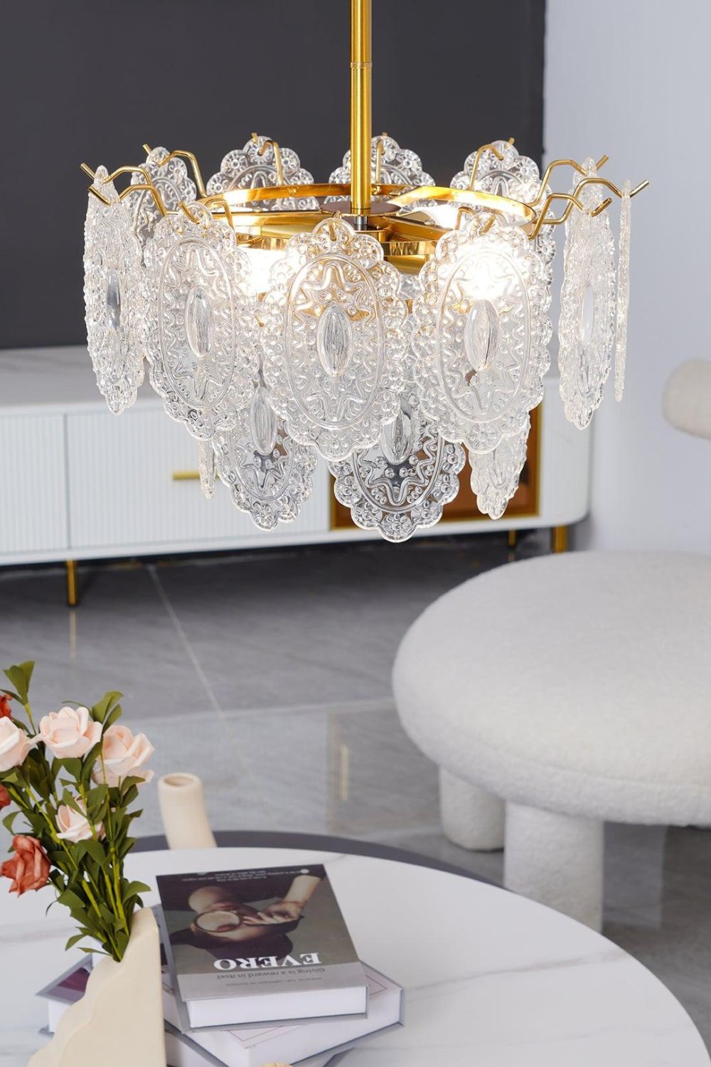 Wave Glass Chandelier - morylighting