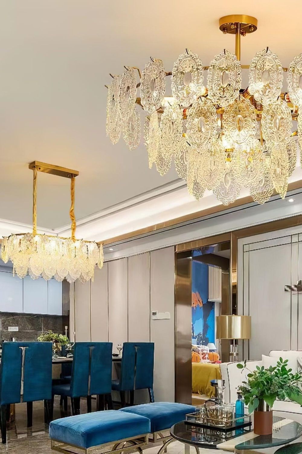 Wave Glass Chandelier - morylighting