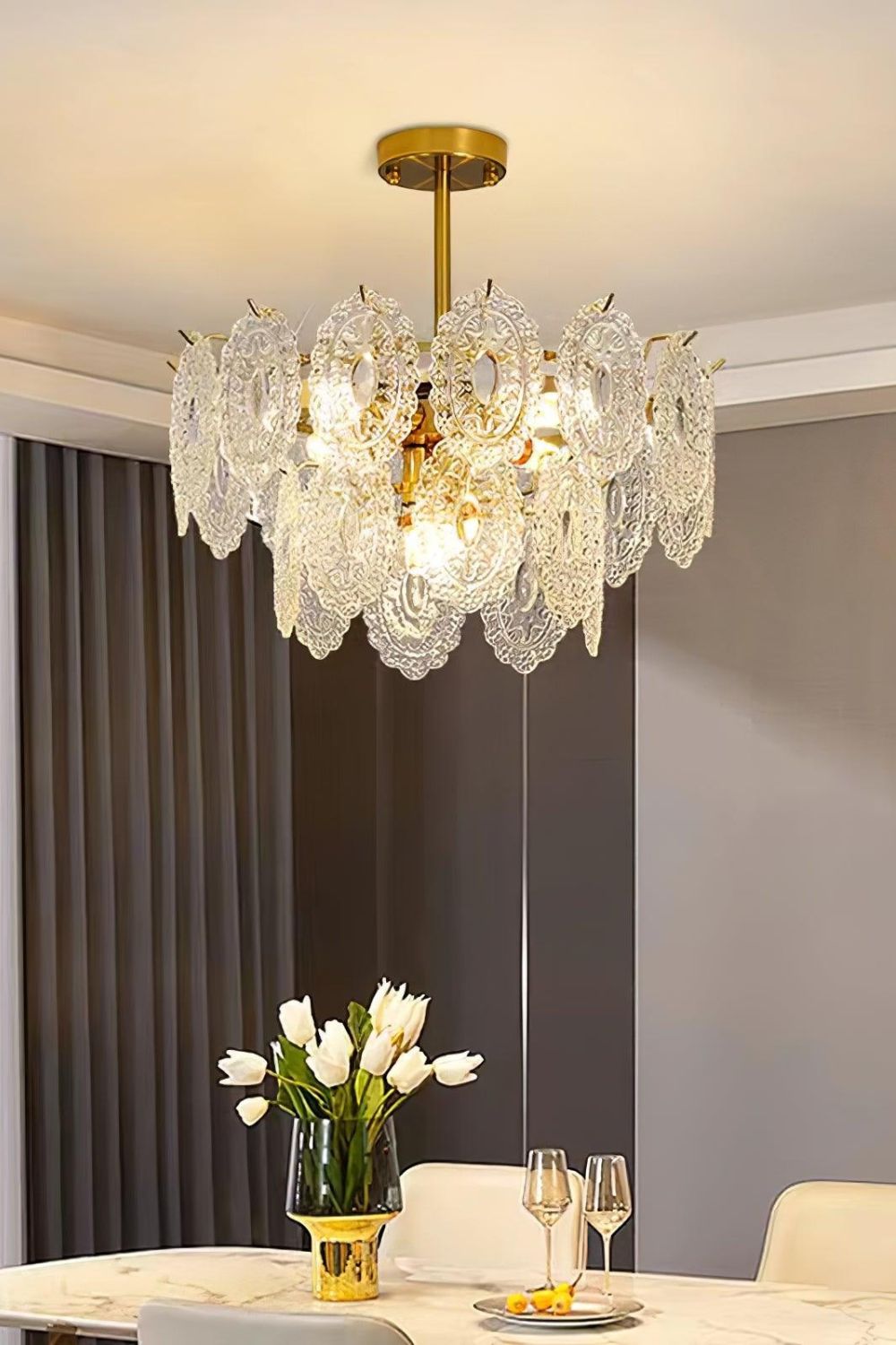 Wave Glass Chandelier - morylighting