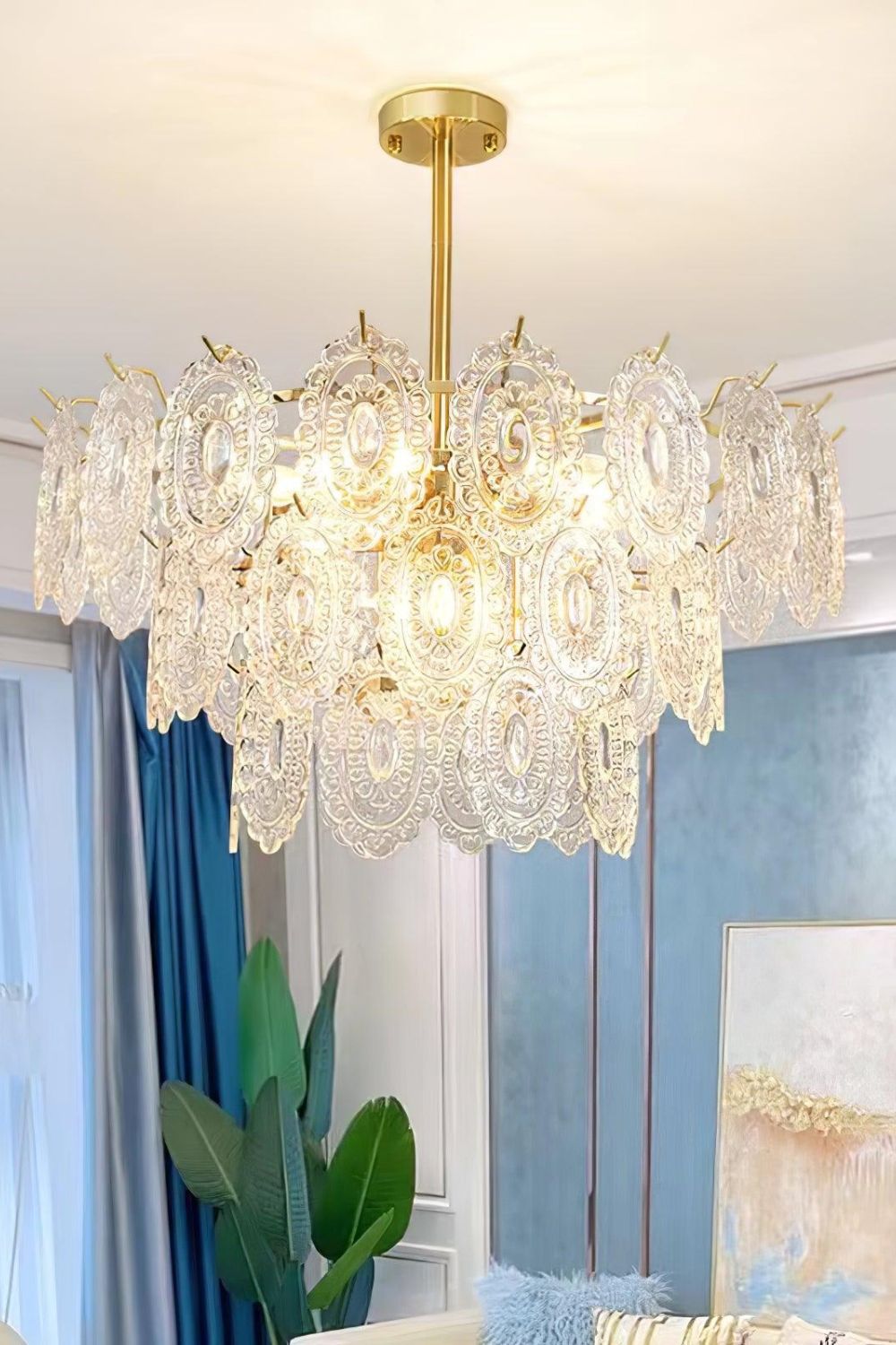 Wave Glass Chandelier - morylighting