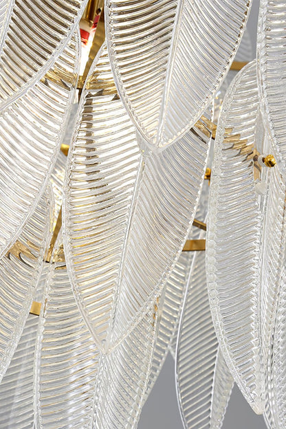 Glass Feathers Chandelier - morylighting