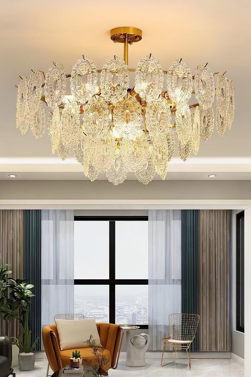 Wave Glass Chandelier - morylighting