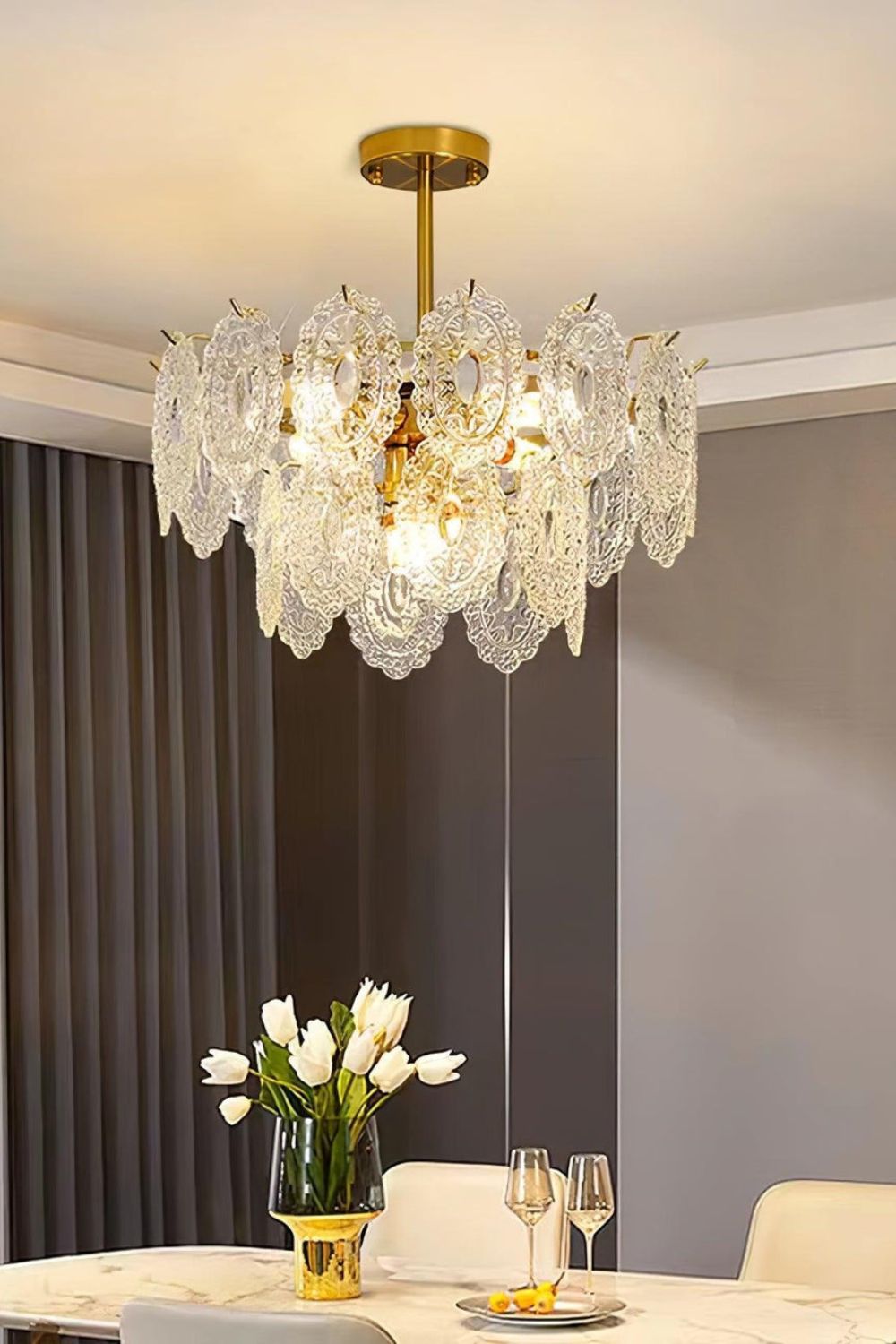 Wave Glass Chandelier - morylighting