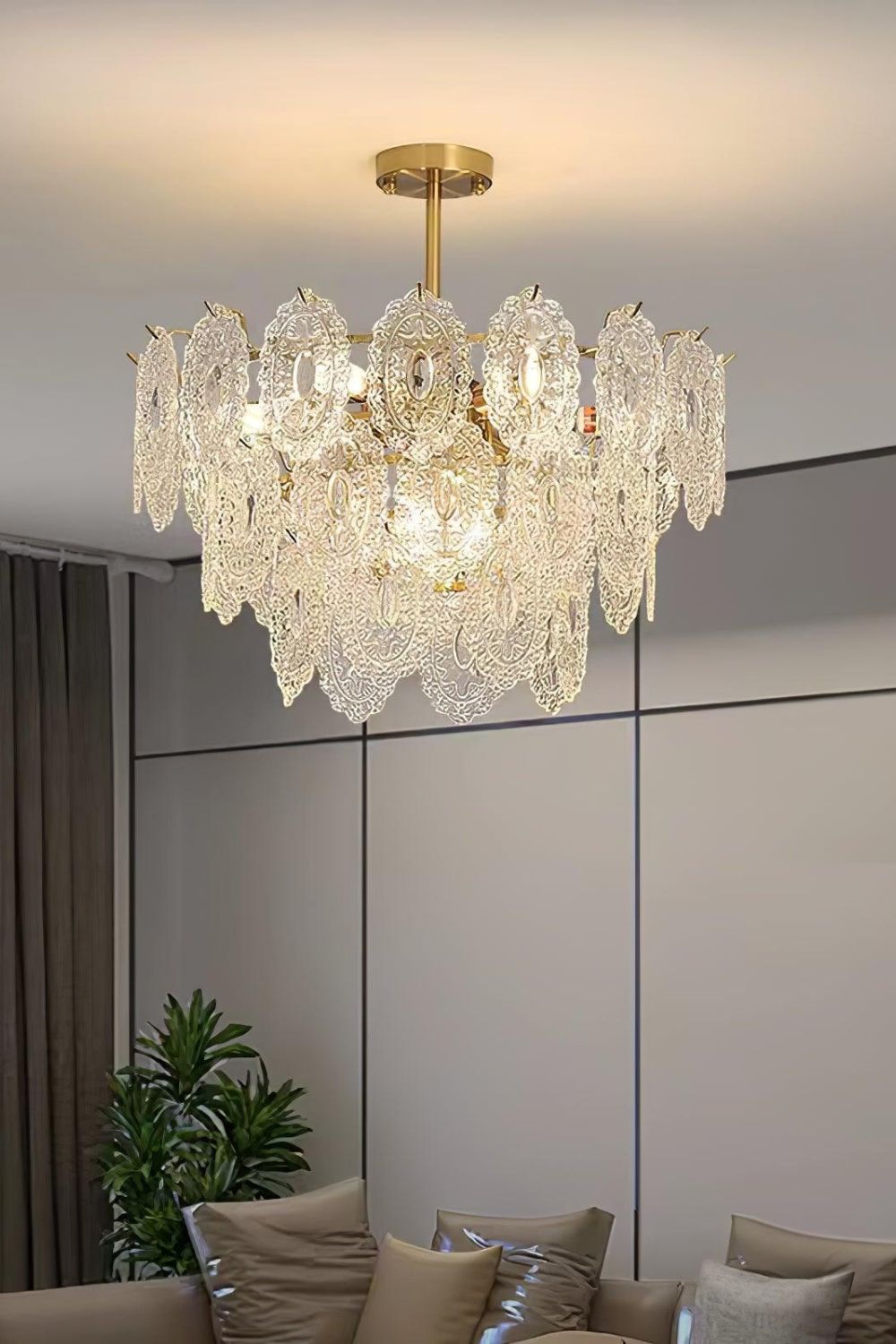 Wave Glass Chandelier - morylighting