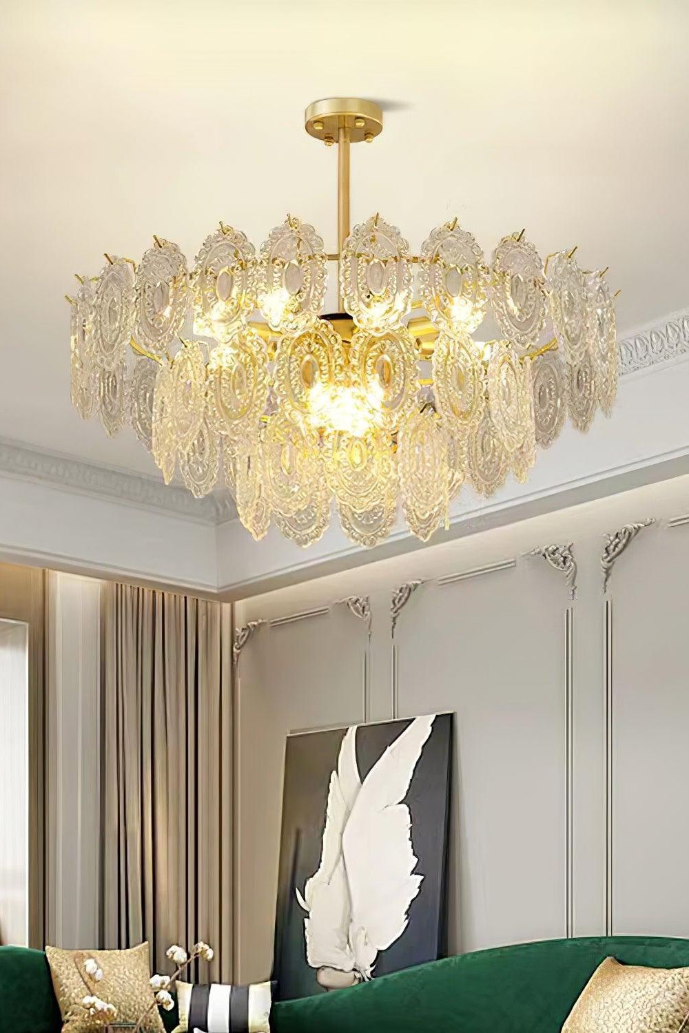 Wave Glass Chandelier - morylighting