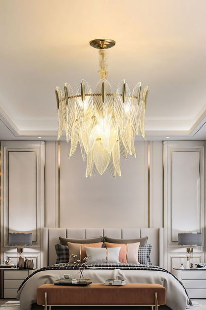 Glass Feathers Chandelier - morylighting