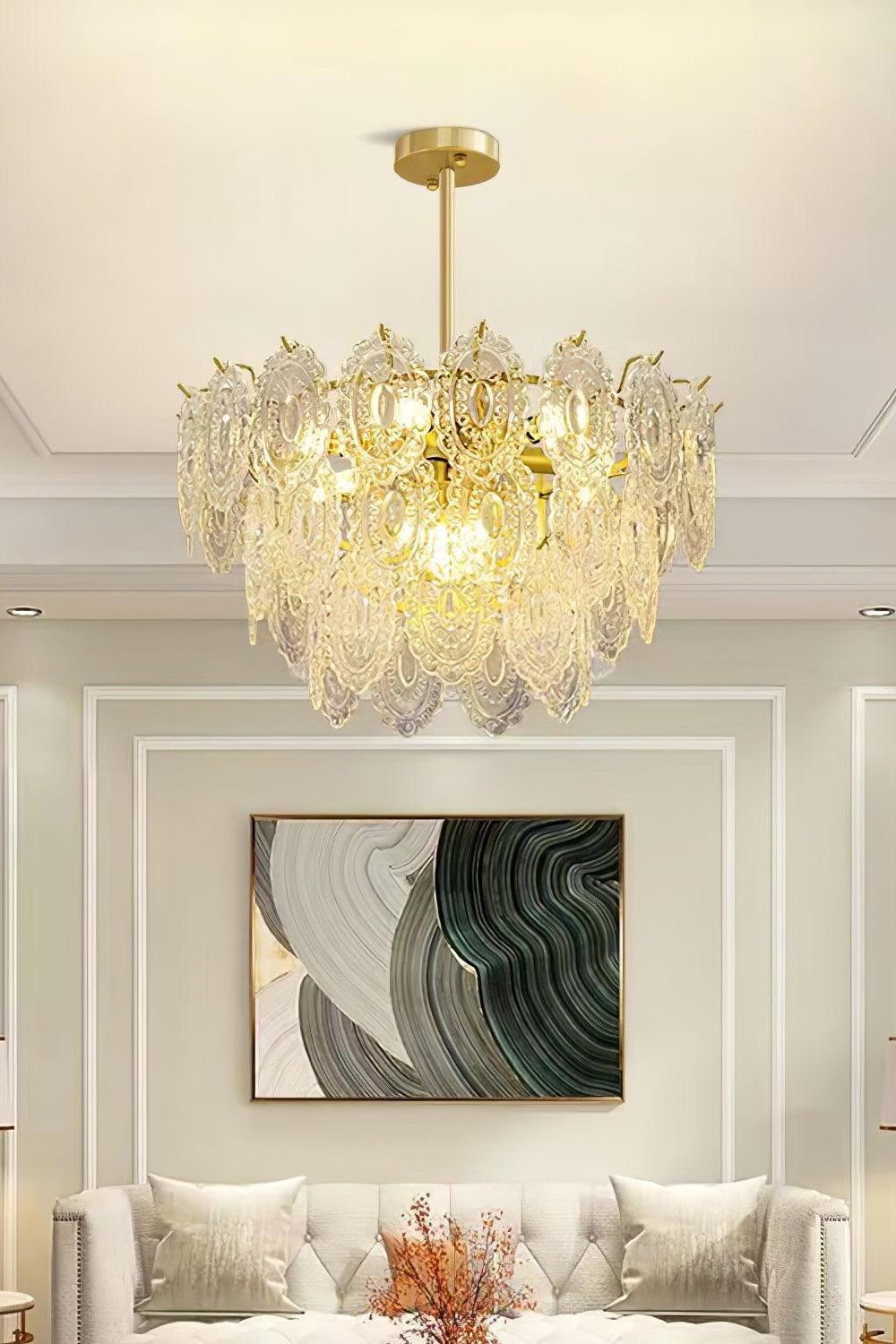 Wave Glass Chandelier - morylighting