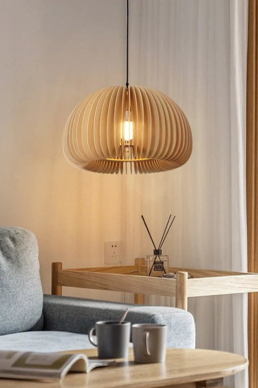 Wooden Pumpkin Swag Lights - morylighting