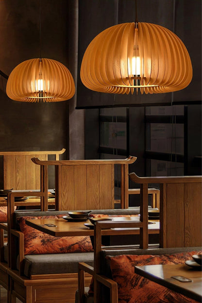 Wooden Pumpkin Swag Lights - morylighting
