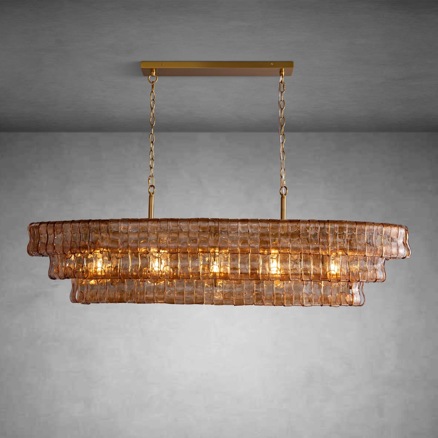 Glacien Oval Chandelier 54"W/65"W