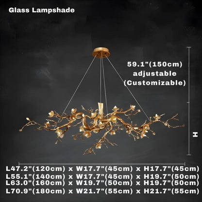 Zendas Branch Crystal Flower Chandelier