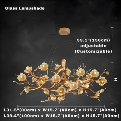 Zendas Branch Crystal Flower Chandelier