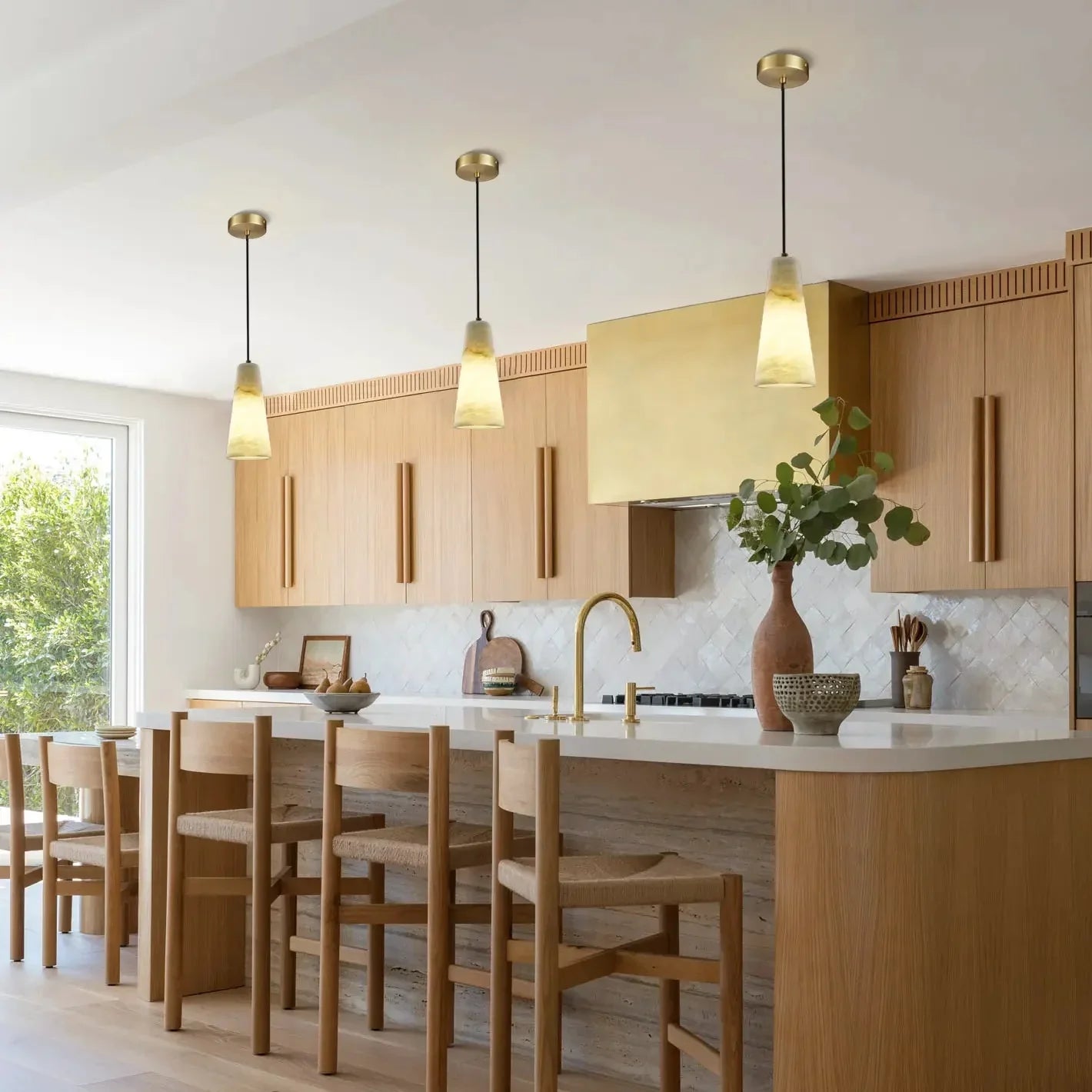 Alabaster Modern Pendant Lights Kitchen Island