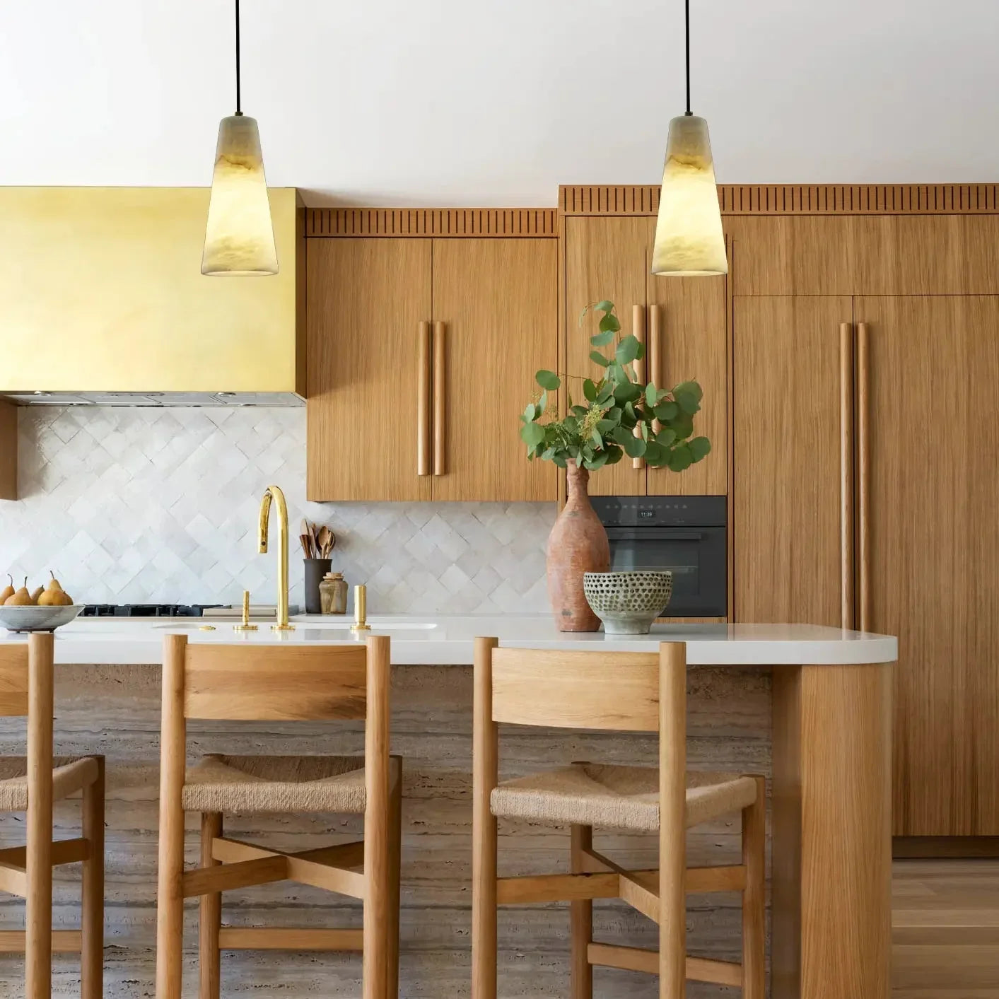 Alabaster Modern Pendant Lights Kitchen Island