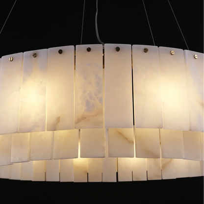 Celine Alabaster Round Chandelier 31" Fast Shipping