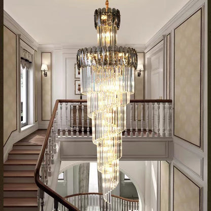 Morylighting Grand Lumina Round Crystal Chandelier - formal American dining room
