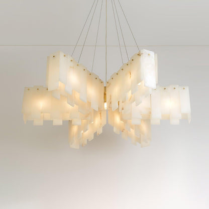 Alabaster Cascade Tiered Chandelier 27.6