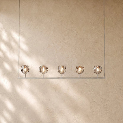 Boulee de Cristal Glass Linear Chandelier 48", 60"