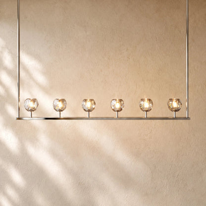 Boulee de Cristal Glass Linear Chandelier 48", 60"