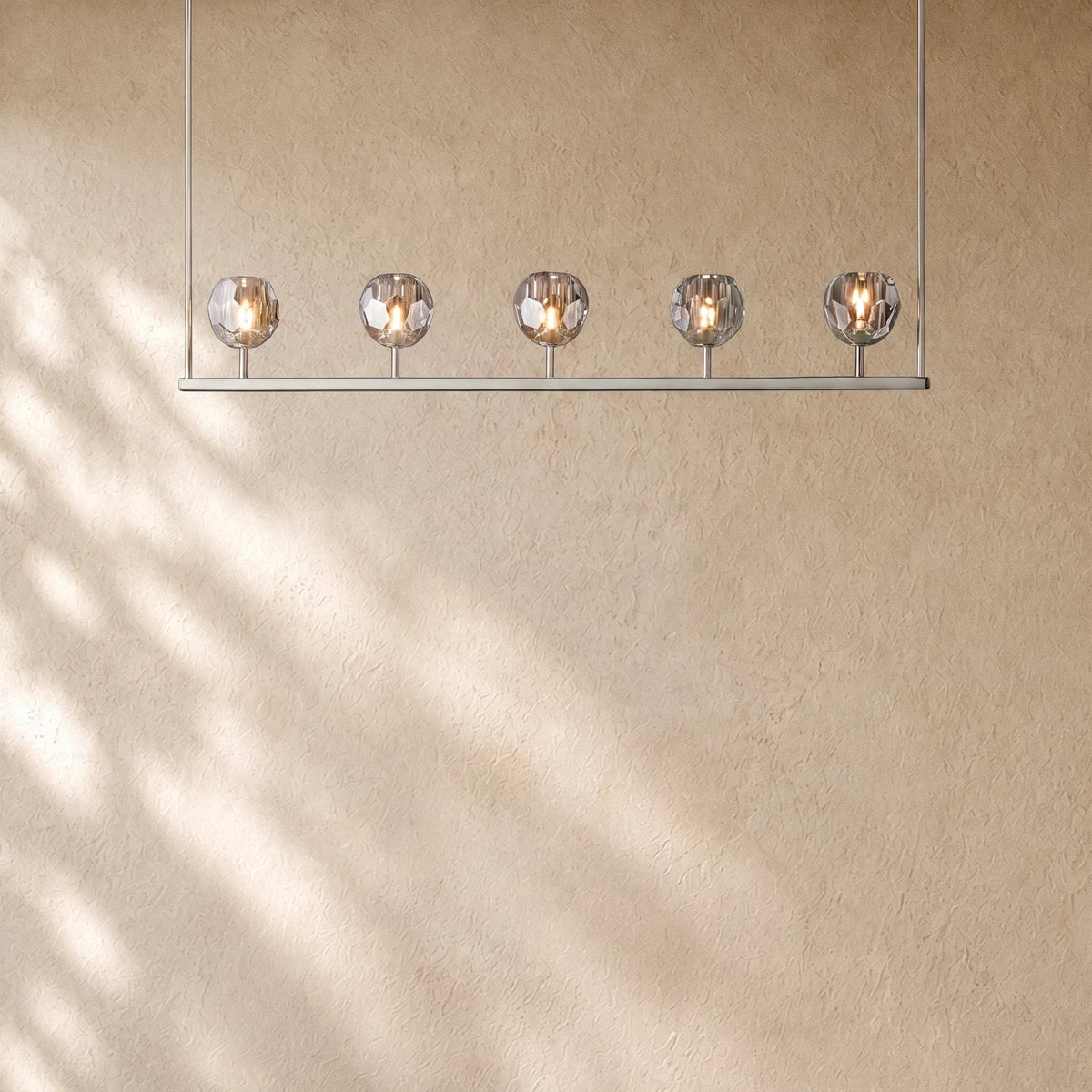 Boulee de Cristal Glass Linear Chandelier 48", 60"