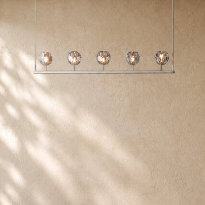 Boulee de Cristal Glass Linear Chandelier 48", 60"