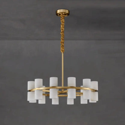 Alabaster Cylinder Chandelier