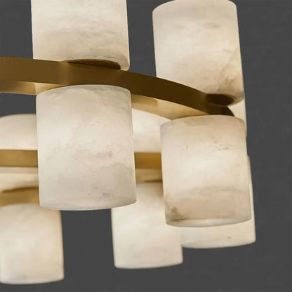 Alabaster Cylinder Chandelier