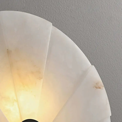 Alabaster Fan Wall Sconces