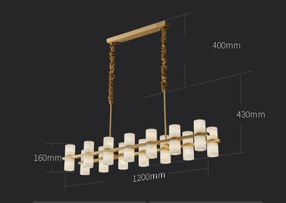 Alabaster Linear Chandelier