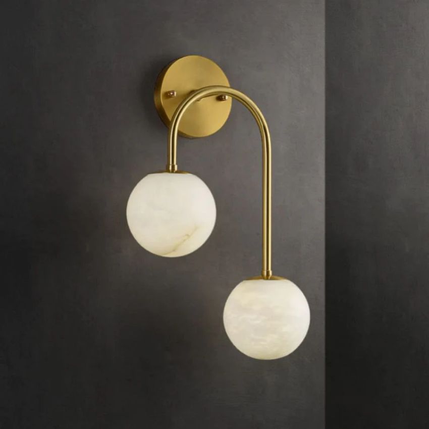 Morylighting Sculptural Alabaster Wall Sconce - Background Shot