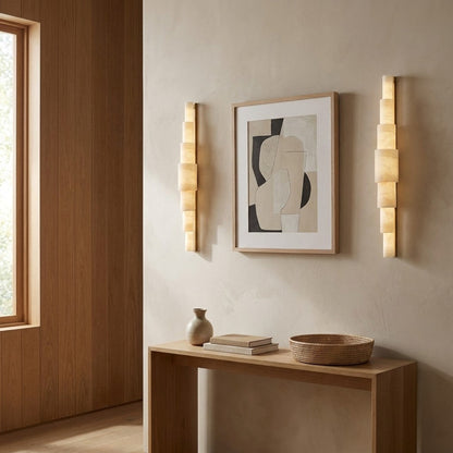 Alba Cascade Alabaster Wall Sconce