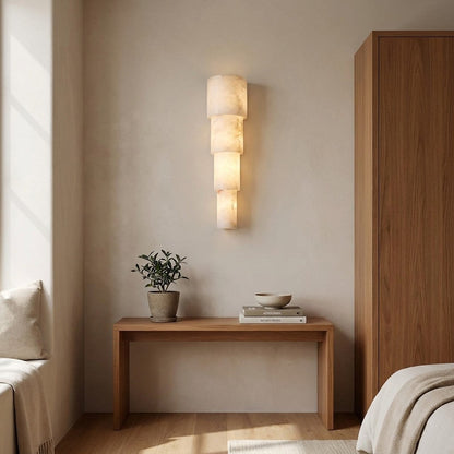 Alba Cascade Alabaster Wall Sconce